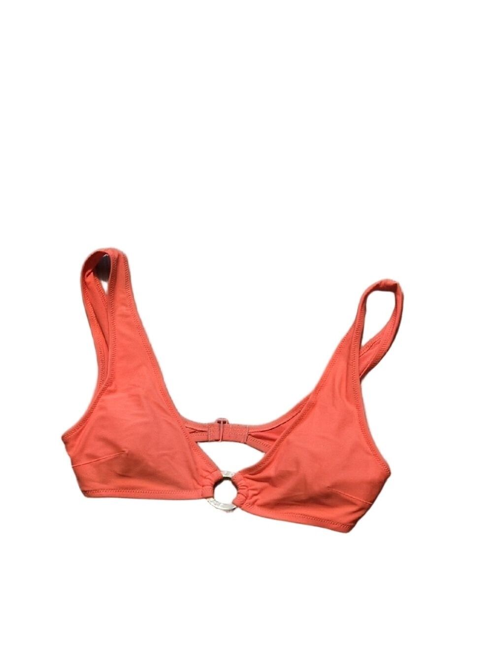 Aerie Orange Scoop Bikini Top Size Large